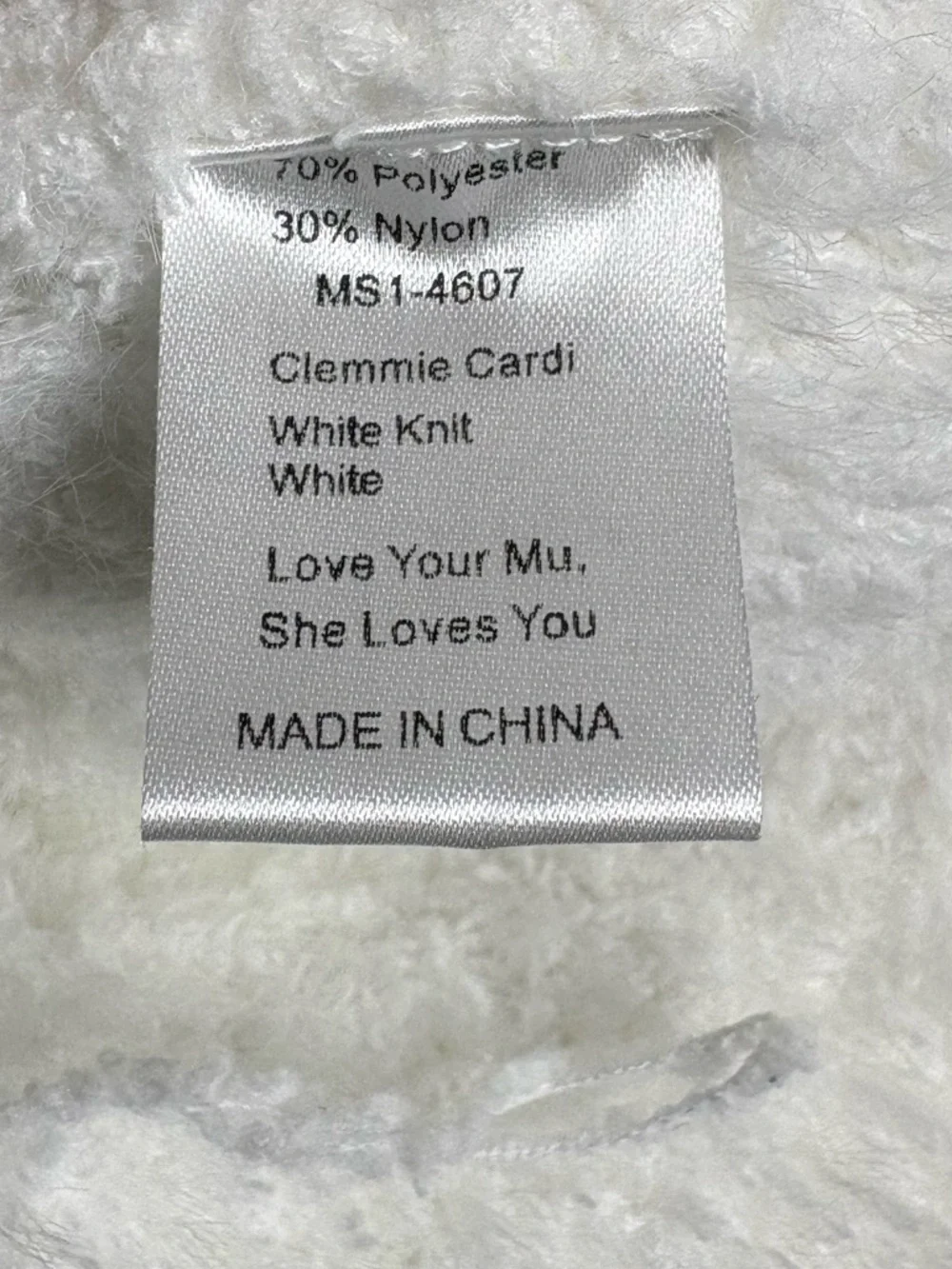 Show Me Your Mumu Clemmie Cardi White Cardigan Sweater Women’s Size XS